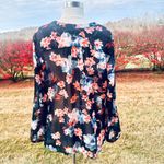 A pea in the pod  Sheer Floral Button Down Maternity Blouse Size L Photo 6