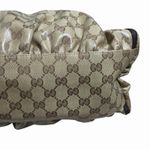 Gucci Crystal GG D-Ring Abbey Shoulder Bag Brown Canvas Leather Trim Italy Photo 5