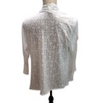 Tie Front Shrug Women's Sheer White Floral Lightweight Cardigan Top Size M Photo 1