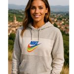 Nike  Logo Hoodie Heather Gray L Sporty Streetwear Vibrant Activewear City Urban Photo 1