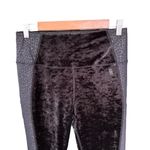 Good American - NWT Crushing It Black Crushed Suede Leopard Leggings Size 3/L Photo 3