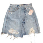 Free People NWT Parker Wrap Denim Skirt Photo 3