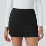 Halara  High Waisted 2-in-1 Bodycon Suede‎ Mini Casual Skirt XS NWOT Photo 0