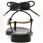 Dolce Vita Black Gold Beaded Lace Up Gladiator Flat Sandals Size 9.5 NEW IN BOX Photo 3