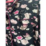 Victoria's Secret Victoria’s Secret Black With Pink Lips Pajama Set Woman’s Size Small Photo 3
