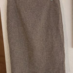 Loft Wool Blend Brown Herringbone Skirt Photo 0