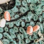 Juicy Couture  Blk Label Blk/Turq Floral Maxi Dress Photo 1