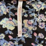 Free People  Blue Floral Print Long Sleeve Shirt Size XS Photo 8