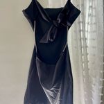SheIn Black Satin Backless Dress Photo 1