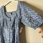 Old Navy Floral Puff-Sleeve Smocked Button Down Blouse Size S Photo 6