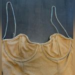 White Fox Boutique gold eyes on us sexy mini glitter dress rhinestones NWT XL Photo 3