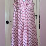 Hatley Aria Ruffle Cotton Blend Pink Midi Dress Size Medium Photo 2