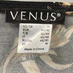 Venus Animal Floral Print Long Sleeve Lace Accent Ruched V Neck Midi Dress M Photo 12