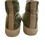 American Eagle American Eagles Outfitters Platform Smiley Green Canvas High Top Shoes Sz 8 Photo 4