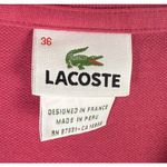 Lacoste Pink Polo Dress Size 36 US 4 Golf Tennis Cotton Minimalist Prep Photo 2