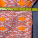 Anthropologie Everly Orange White Shift Dress Womens Medium Geometric Lined USA Photo 6