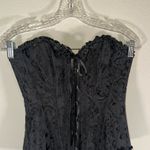 Black Lace Corset Bustier Top Size M Photo 2