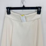 Muse by Marchesa Stretch Crepe Wide Leg Pants High Waist Ivory Cream US 0 NWT Photo 4