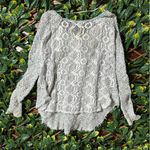 Free People  Pullover Knit Crochet Boho Sweater Size S Photo 1