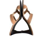 Franco Sarto Y2K VTG. TANK LEATHER KITEN HEEL BUCKLE SANDALS 8.5 EUC Photo 7