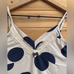 Vintage Sabary Lingerie Size Small Navy White Babydoll Lacey Strappy Tank Top Blue Photo 2