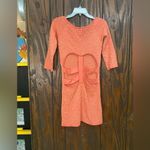 Arden B coral color cutout back sweater dress size large y2k animal print Photo 4