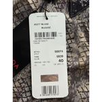 NWT ESCADA Silk Blouse Womens 40 (Medium) Brown Snake Print Button Up Shirt Top Photo 3