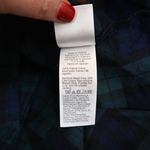 J.Crew Women's M Flannel Squareneck Ruffle Top in Green Navy Black Plaid Photo 9