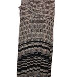 Chico's Chico’s Valarie Space Dyed Striped Faux Wrap Sleeveless Maxi Dress Black Tan 2 Photo 0