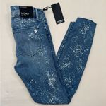 Black Orchid Jeans Noah Ankle Fray Sz 25 Blue Distressed Skinny Bleach Splatter Photo 12