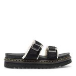 Dr. Martens Myles Faux Fur Platform Sandal (Unisex), Black, Size 13, NWT Photo 2