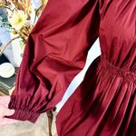 Ulla Johnson ♨️ Burgundy Martine Long Sleeve Cotton Dress – Size 6🧡 Photo 6