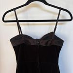 Y2K Black Velvet Bow Formal Evening Gown Classic Sexy Romantic Maxi Dress XS Size 2 Photo 5