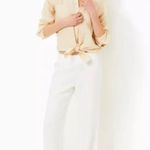 Lilly Pulitzer NWT 31" Deri Linen Palazzo Pant Size XL in Resort White Photo 2