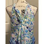 Lilly Pulitzer  Julien Floral Back Bow Chain Blouse Tank Top XS Photo 9
