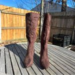A New Day womans Boots Brown faux suede size 9.5 wide knee high winter fall nwt Photo 2
