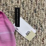 BP  Halter Midi Dress Purple Pink Diagonal Ombre Stripe - Size Small Photo 5