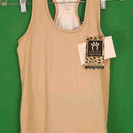NWT Cheata Equestrian Womens Nude Cheata Trotter Tank‎ Top Shirt Small Tan Photo 0