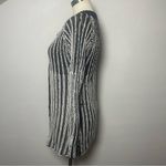 Pure Handknit Artisan‎ Stripe Cotton Cardigan Sweater | Small | Neutral Style Black Photo 4