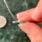 Sterling Silver Open “ribbon” Cross Pendant Necklace 18” Trust Hope Faith Love Photo 5