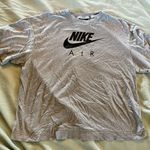 Nike Air Shirt Women's Plus Short Sleeve Small Lounge Crop Swoosh Gray Photo 0
