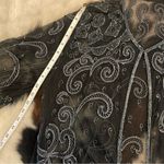 Long Sleeve Boho Sheer Metallic Kimono Vintage Fleetwood Mac Daisy Jones 70’s Size XL Photo 5