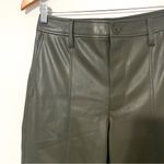 Madewell  • slim emmett wide-leg pants in vegan leather in dried olive sz 26 Photo 6