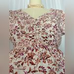 Isabel Maternity by Ingrid & Isabel Red and White Flutter Sleeve Sundress (745) Size L Photo 8