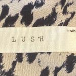 Lush Clothing Lush Animal Print Bodysuit Blouse Beige And Black Halter Neck Size XL Photo 6