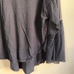 Free People  Black Still Got It Mesh Sleeve Top Small Photo 4