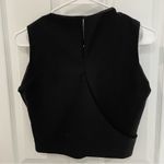 ZARA  Trafaluc Black Crop Crew Neck Sleeveless Top Side Zip Women’s Size S Photo 1