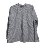 Eloquii  Women's Black White Striped Long Sleeve Button Down Shirt Plus Size 18 Photo 3