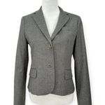 Theory | Size 8 | Wool Tailored Fit Two-Button Lined Grey Blazer Jacket Photo 2