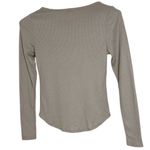 BKE Buckle Women’s Henley Tan Long Sleeve Ribbed Waffle Knit Shirt size XS Photo 1